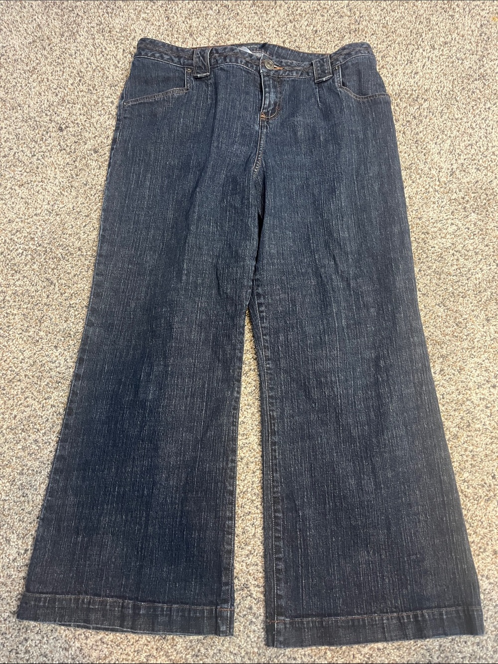 Vintage Y2K Venezia Jeans Co. Wide Leg Trouser Denim – Dark Wash, Size 2